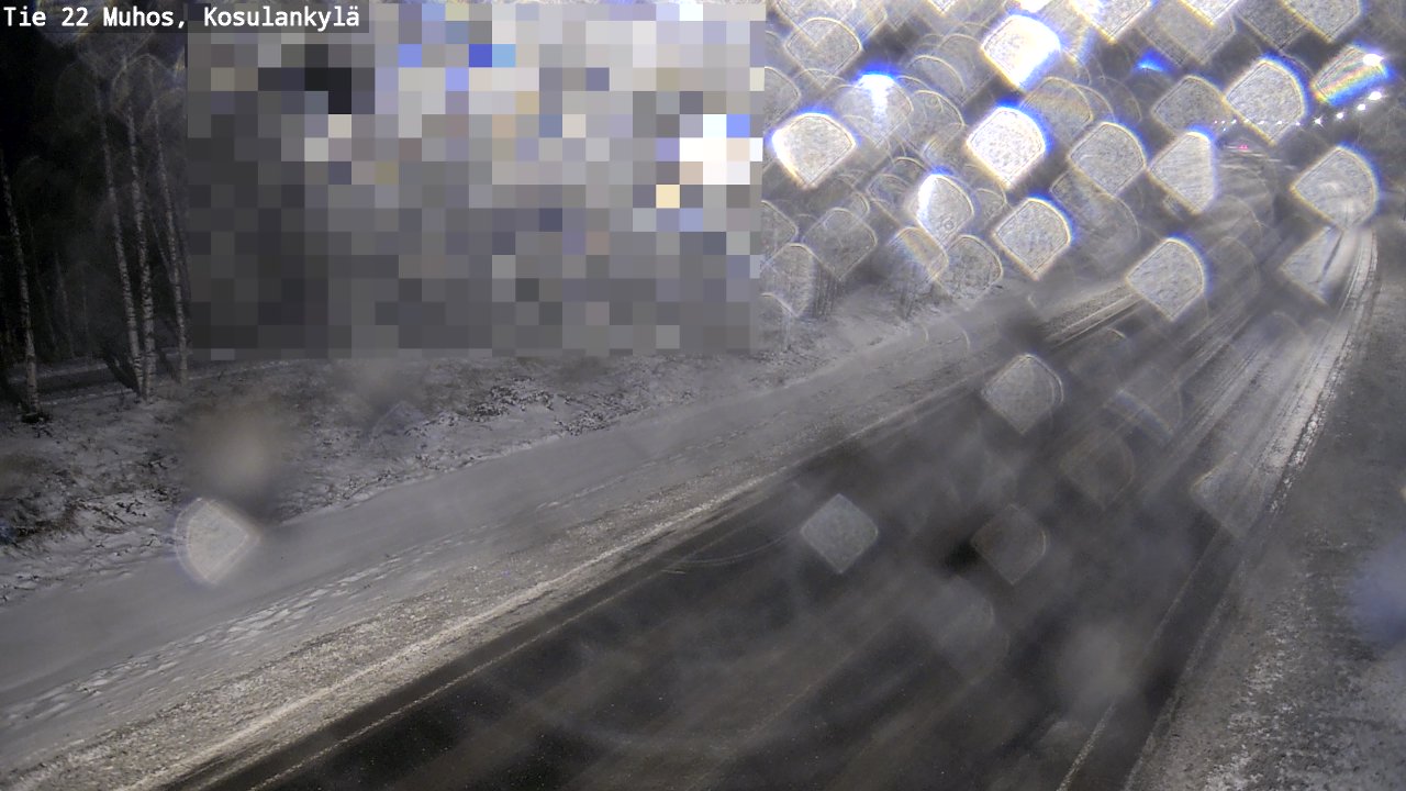 Weather Camera Image Väg 22 Muhos, Kosulankylä, Muhos, Pohjois-Pohjanmaa