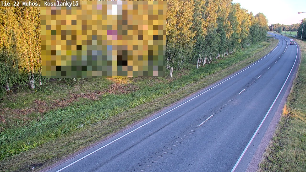 Kelikamerat Kuva Tie 22 Muhos, Kosulankylä, Muhos, Pohjois-Pohjanmaa
