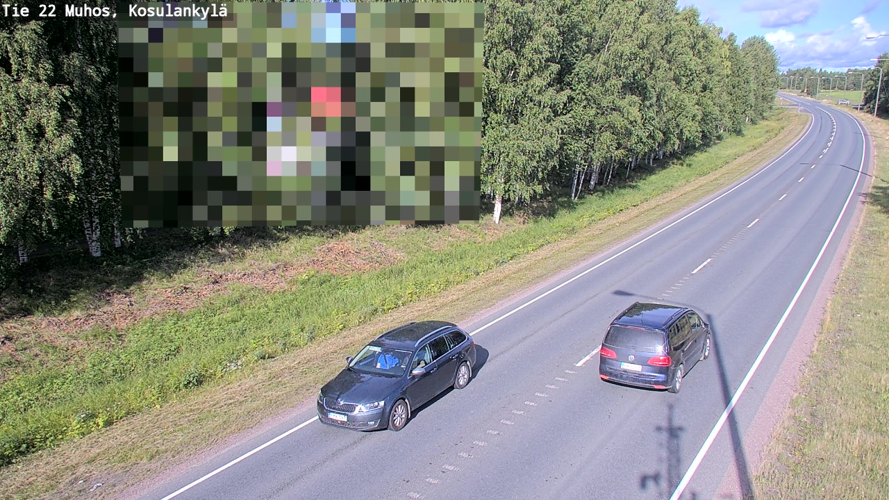 Weather Camera Image Väg 22 Muhos, Kosulankylä, Muhos, Pohjois-Pohjanmaa