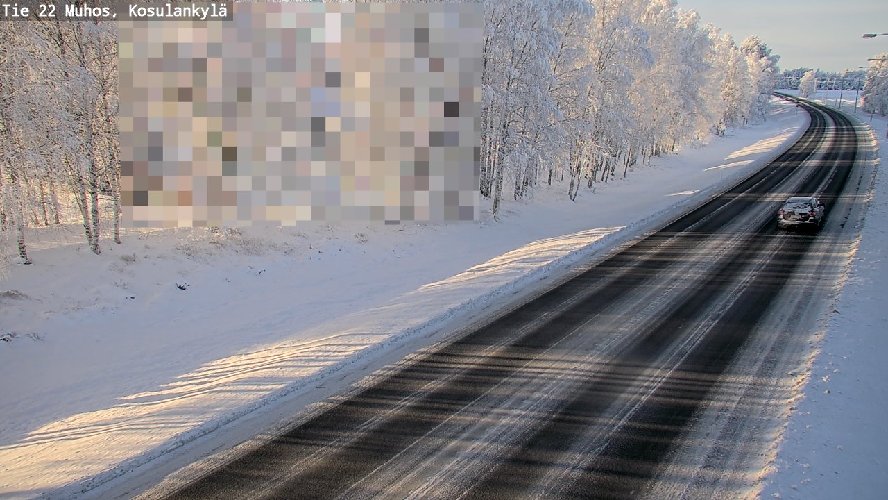 Weather Camera Image Road 22 Muhos, Kosulankylä, Muhos, Pohjois-Pohjanmaa