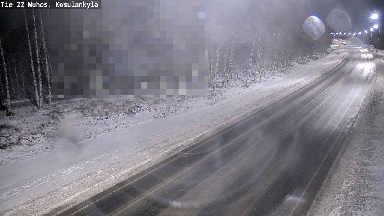 Weather Camera Image Väg 22 Muhos, Kosulankylä, Muhos, Pohjois-Pohjanmaa