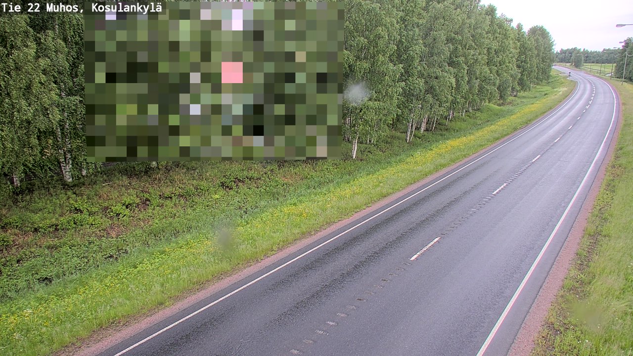 Weather Camera Image Road 22 Muhos, Kosulankylä, Muhos, Pohjois-Pohjanmaa