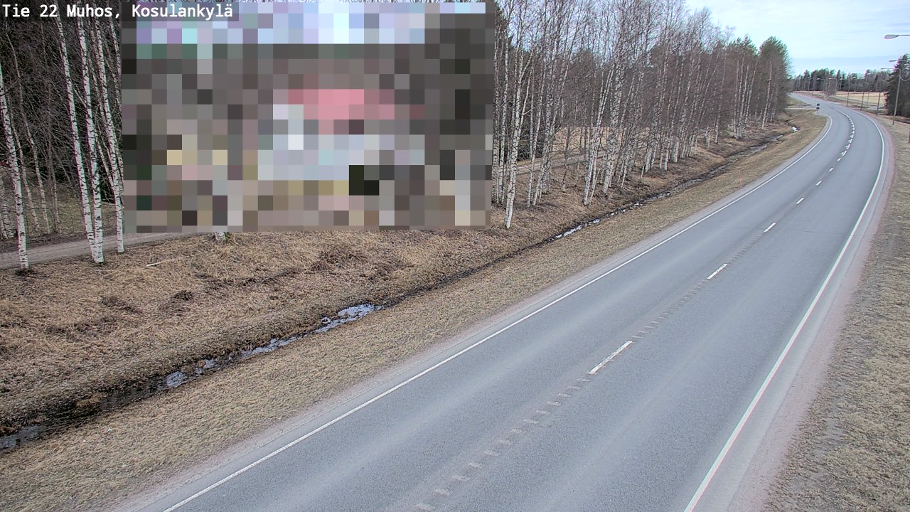 Weather Camera Image Road 22 Muhos, Kosulankylä, Muhos, Pohjois-Pohjanmaa