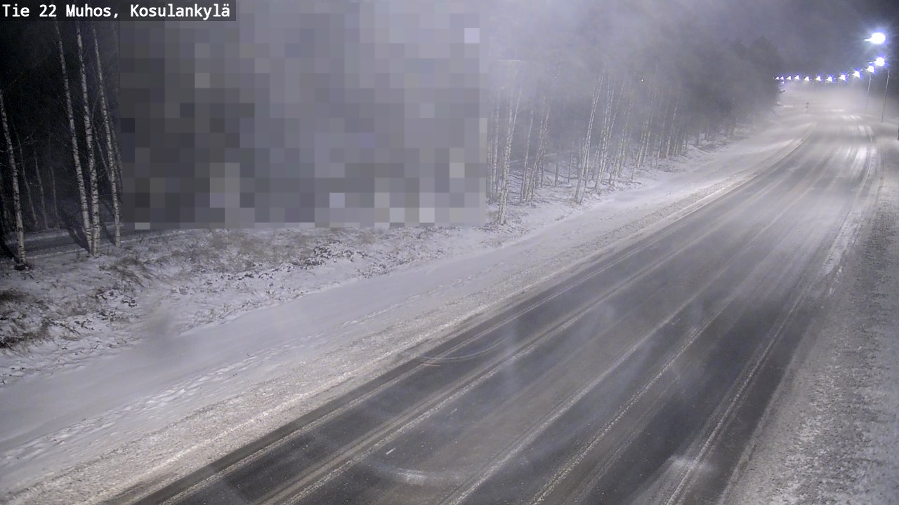 Weather Camera Image Väg 22 Muhos, Kosulankylä, Muhos, Pohjois-Pohjanmaa