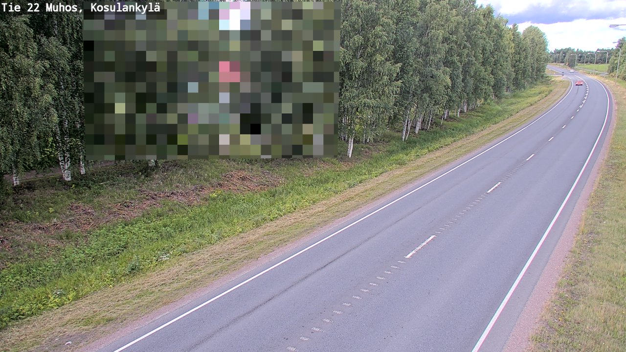 Weather Camera Image Väg 22 Muhos, Kosulankylä, Muhos, Pohjois-Pohjanmaa