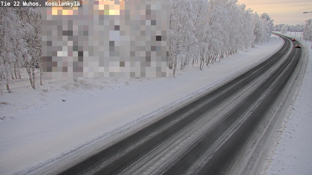Weather Camera Image Road 22 Muhos, Kosulankylä, Muhos, Pohjois-Pohjanmaa