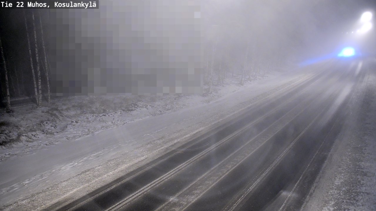 Weather Camera Image Väg 22 Muhos, Kosulankylä, Muhos, Pohjois-Pohjanmaa