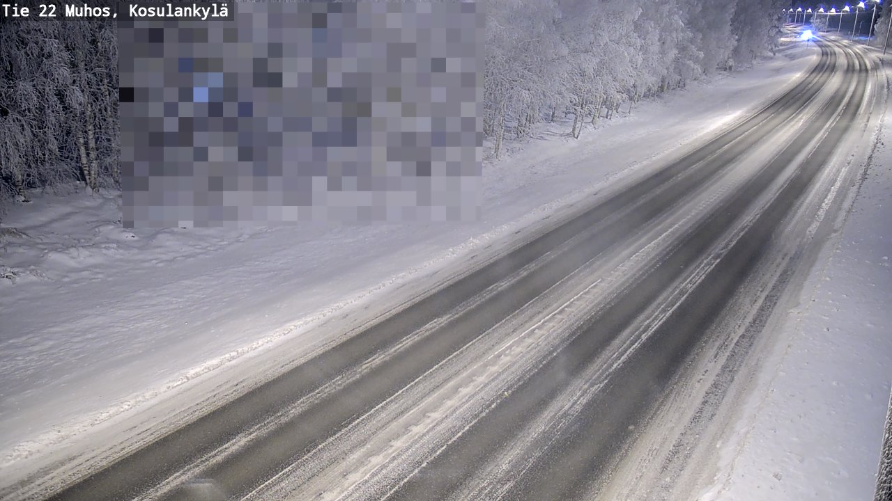 Weather Camera Image Väg 22 Muhos, Kosulankylä, Muhos, Pohjois-Pohjanmaa