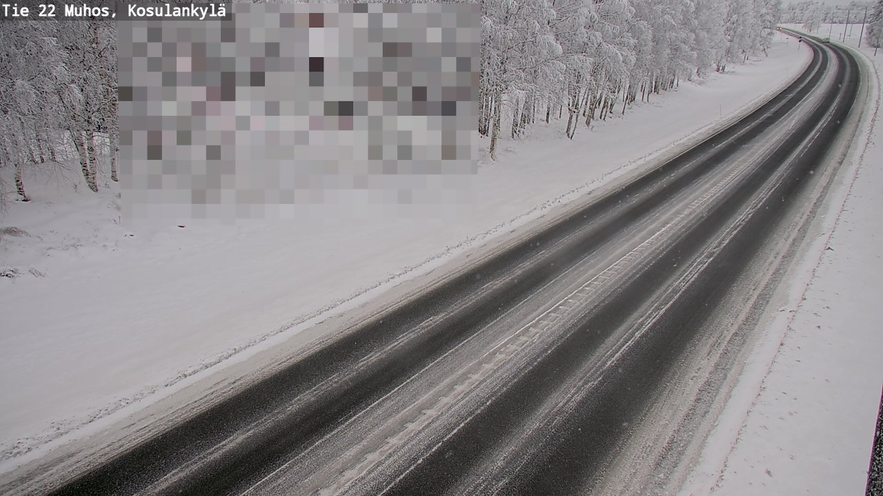 Weather Camera Image Väg 22 Muhos, Kosulankylä, Muhos, Pohjois-Pohjanmaa