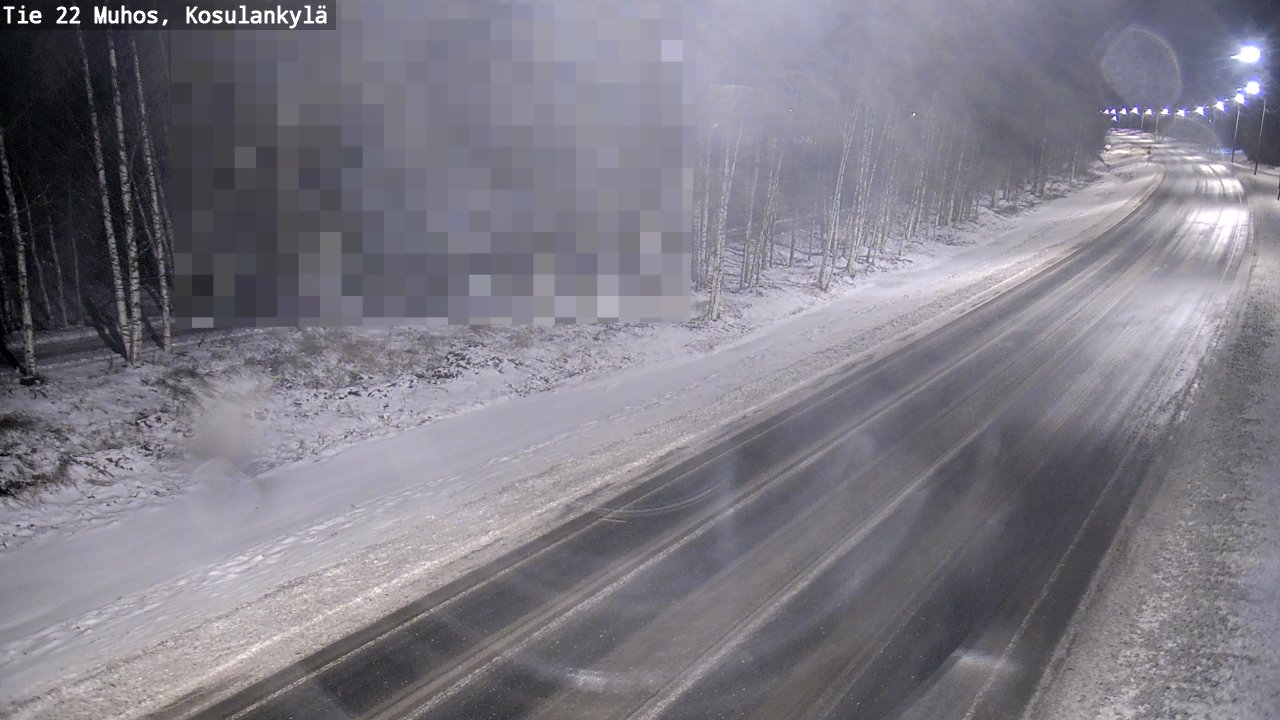 Weather Camera Image Väg 22 Muhos, Kosulankylä, Muhos, Pohjois-Pohjanmaa