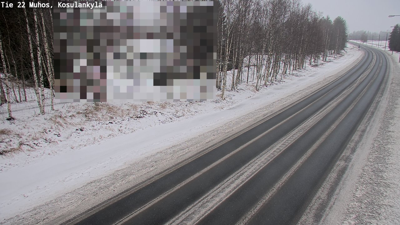 Weather Camera Image Väg 22 Muhos, Kosulankylä, Muhos, Pohjois-Pohjanmaa