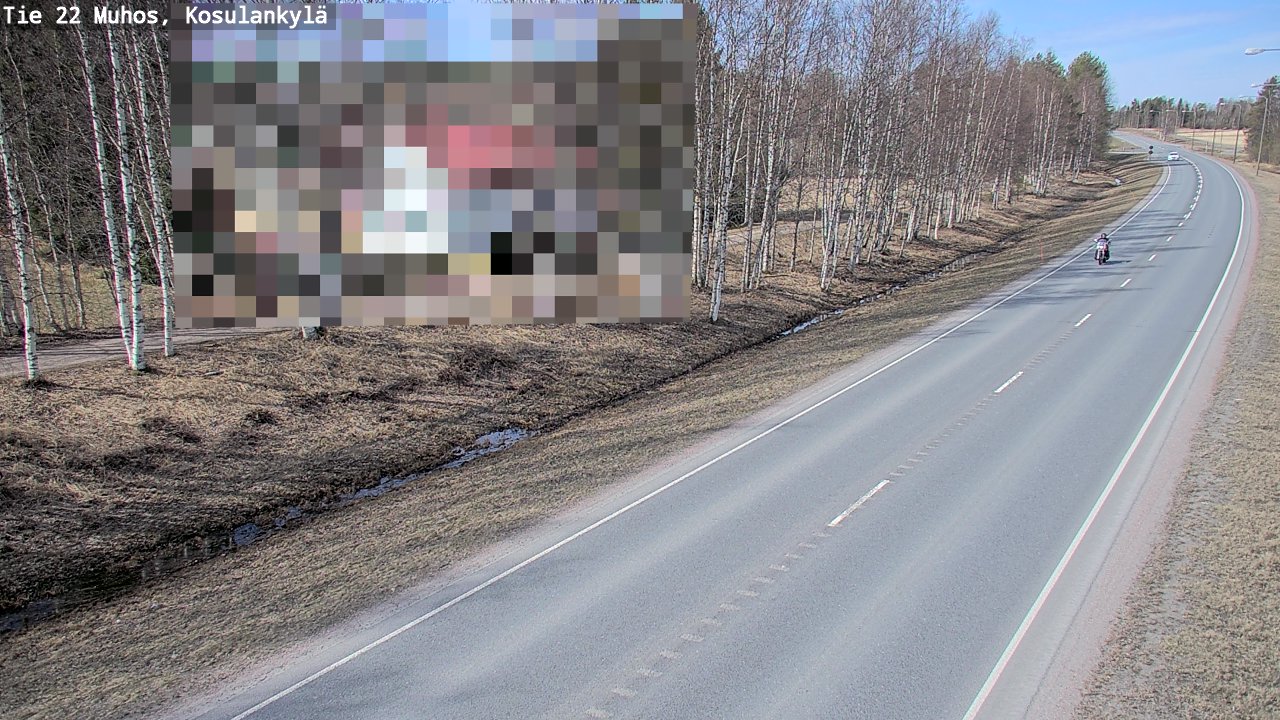 Weather Camera Image Road 22 Muhos, Kosulankylä, Muhos, Pohjois-Pohjanmaa