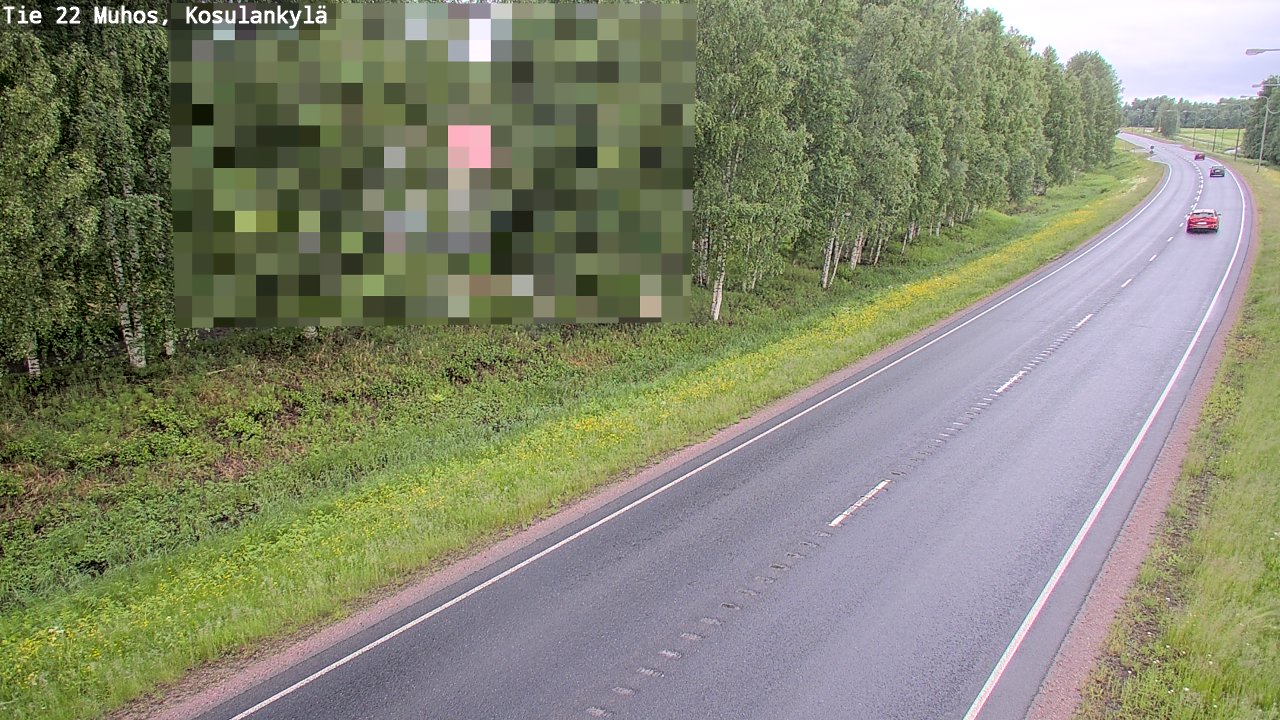 Weather Camera Image Väg 22 Muhos, Kosulankylä, Muhos, Pohjois-Pohjanmaa