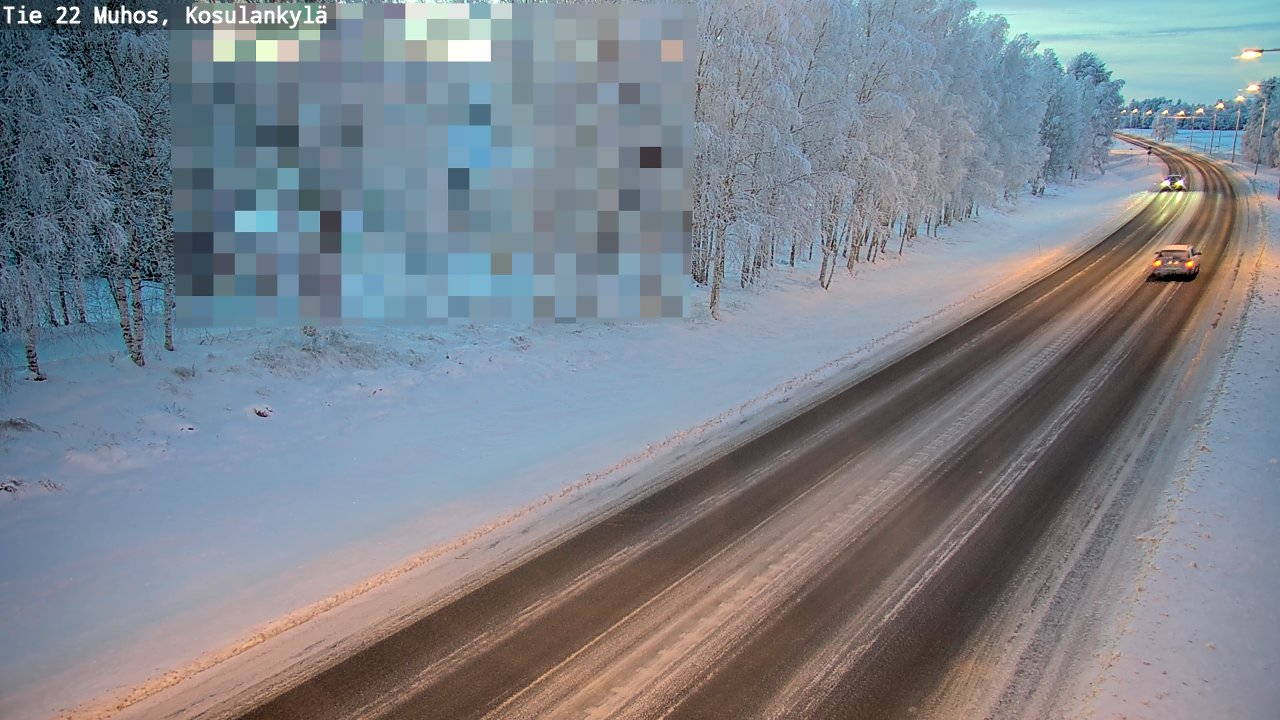 Weather Camera Image Road 22 Muhos, Kosulankylä, Muhos, Pohjois-Pohjanmaa