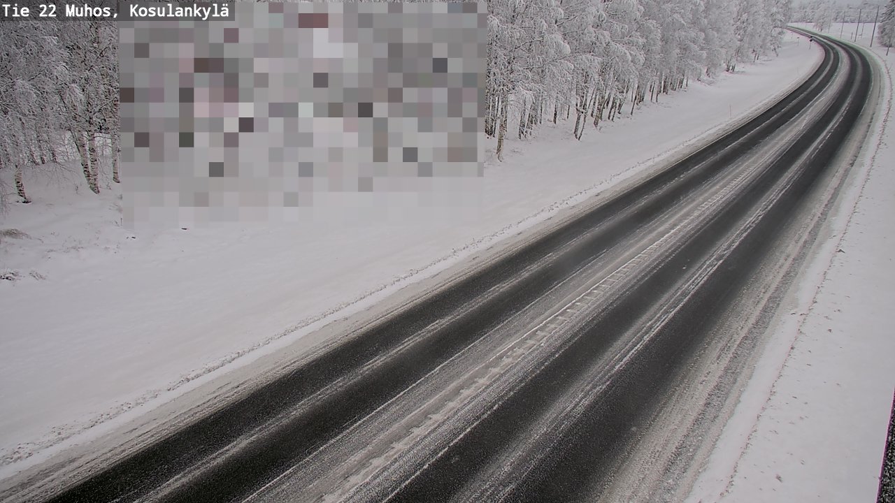 Weather Camera Image Väg 22 Muhos, Kosulankylä, Muhos, Pohjois-Pohjanmaa