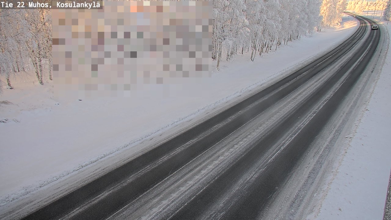 Weather Camera Image Road 22 Muhos, Kosulankylä, Muhos, Pohjois-Pohjanmaa