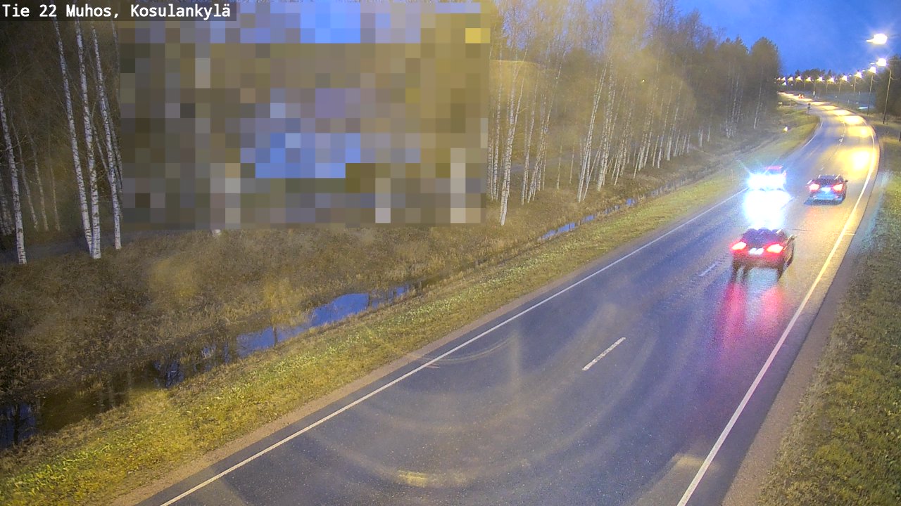 Weather Camera Image Road 22 Muhos, Kosulankylä, Muhos, Pohjois-Pohjanmaa