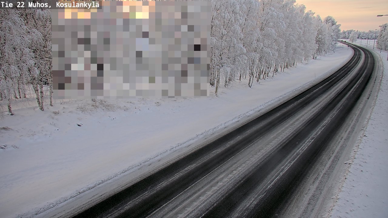 Weather Camera Image Road 22 Muhos, Kosulankylä, Muhos, Pohjois-Pohjanmaa