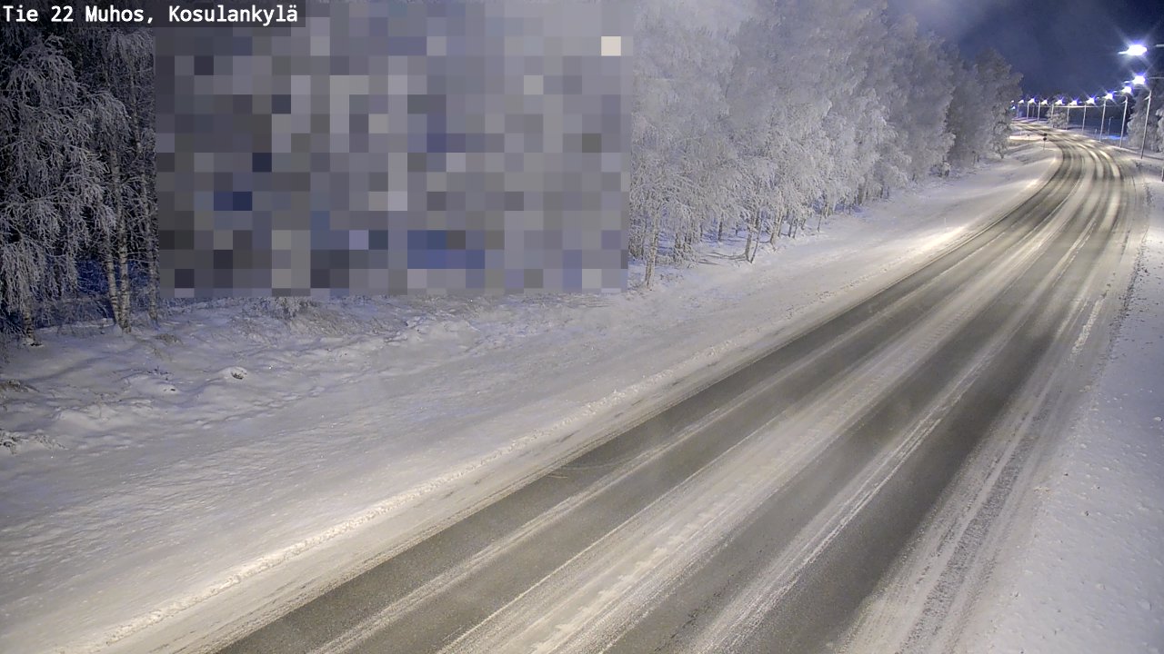 Weather Camera Image Väg 22 Muhos, Kosulankylä, Muhos, Pohjois-Pohjanmaa