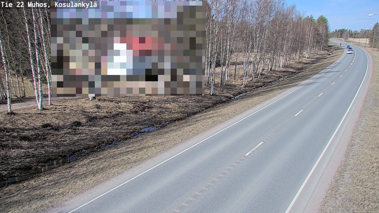 Weather Camera Image Road 22 Muhos, Kosulankylä, Muhos, Pohjois-Pohjanmaa