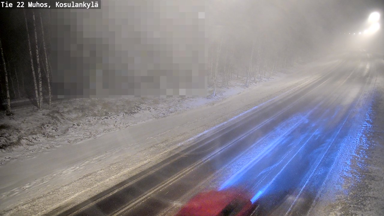 Weather Camera Image Väg 22 Muhos, Kosulankylä, Muhos, Pohjois-Pohjanmaa