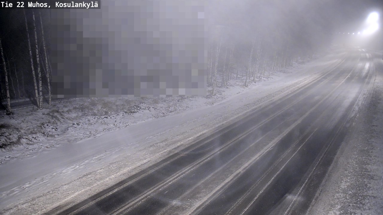 Weather Camera Image Väg 22 Muhos, Kosulankylä, Muhos, Pohjois-Pohjanmaa