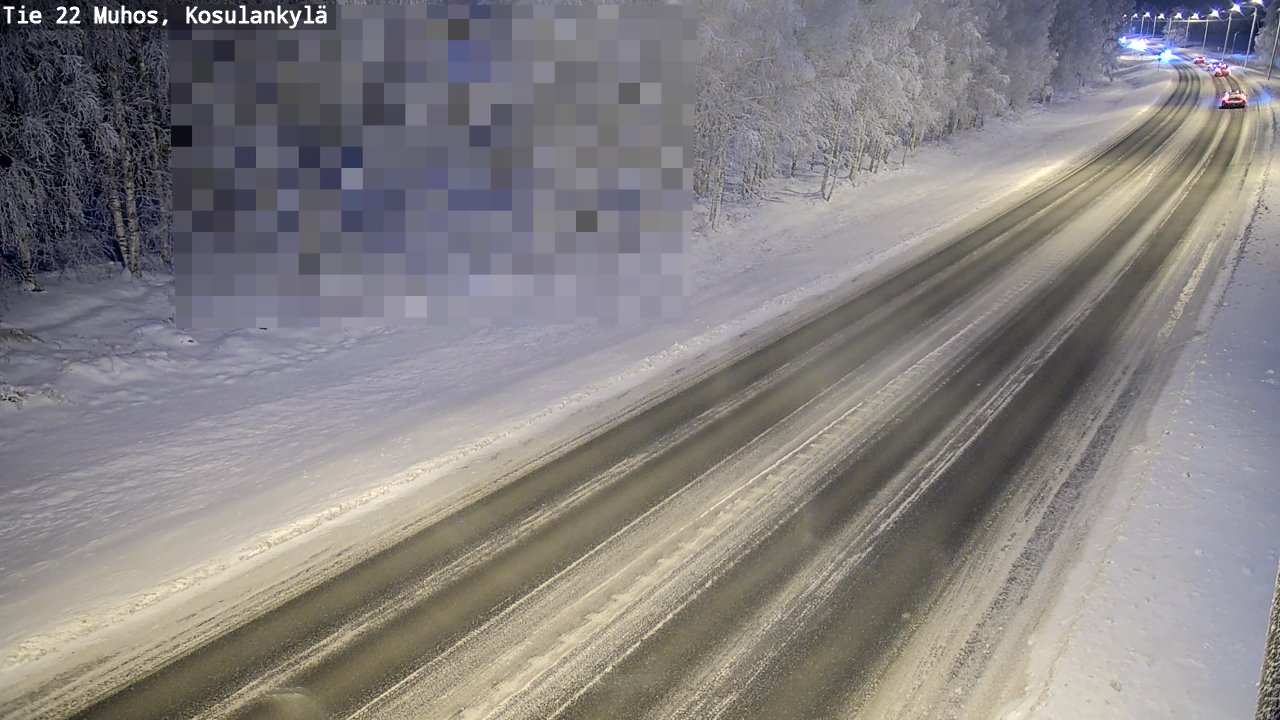 Weather Camera Image Väg 22 Muhos, Kosulankylä, Muhos, Pohjois-Pohjanmaa