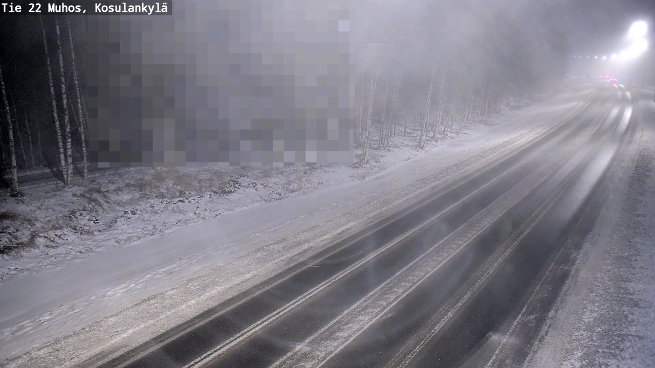 Weather Camera Image Väg 22 Muhos, Kosulankylä, Muhos, Pohjois-Pohjanmaa