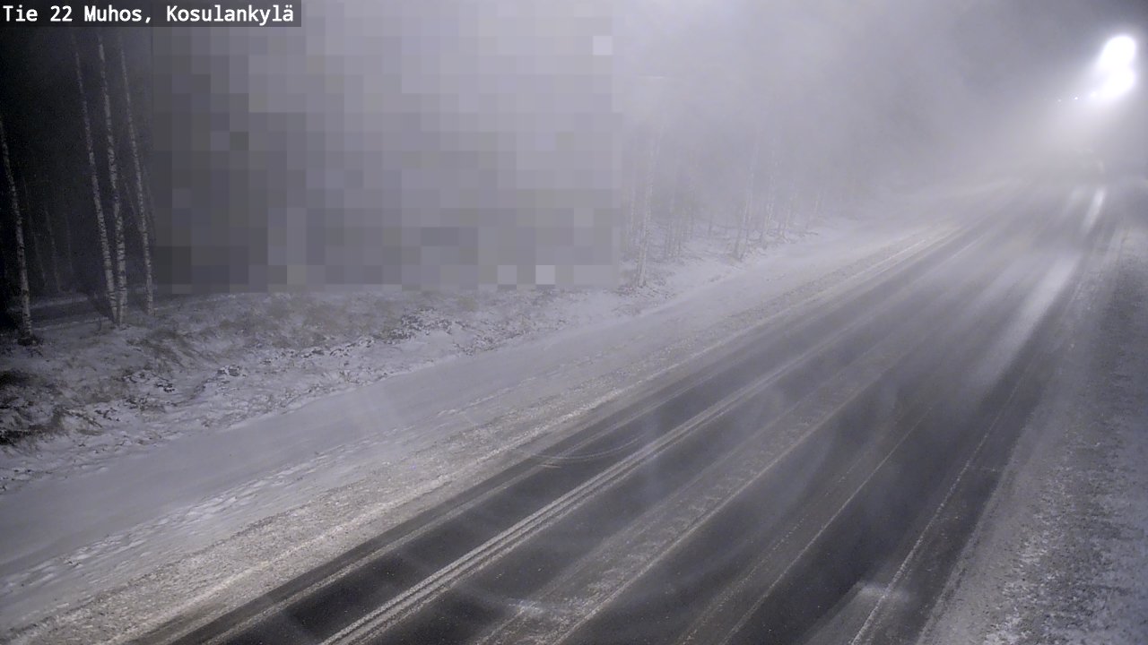 Weather Camera Image Väg 22 Muhos, Kosulankylä, Muhos, Pohjois-Pohjanmaa