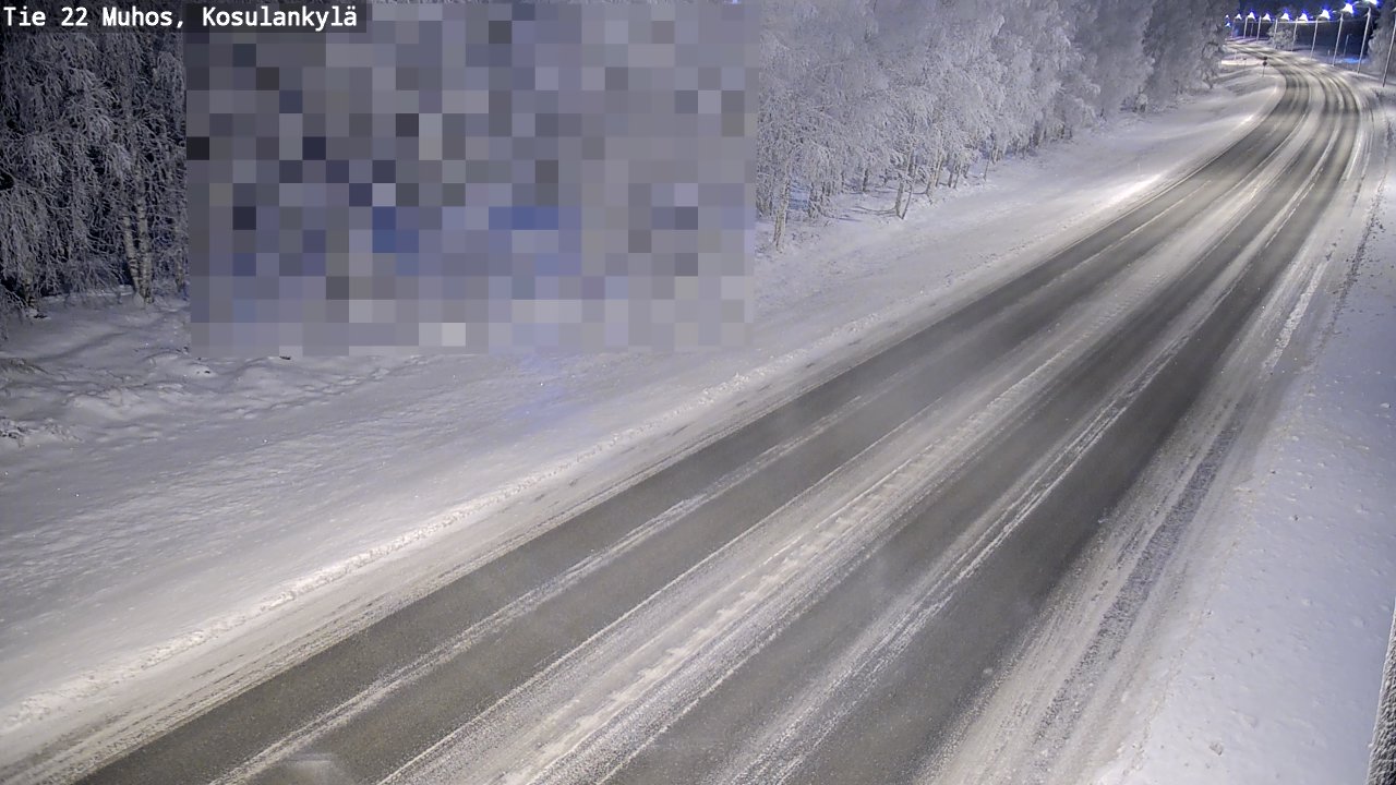 Weather Camera Image Road 22 Muhos, Kosulankylä, Muhos, Pohjois-Pohjanmaa