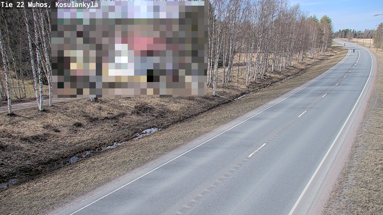 Weather Camera Image Road 22 Muhos, Kosulankylä, Muhos, Pohjois-Pohjanmaa