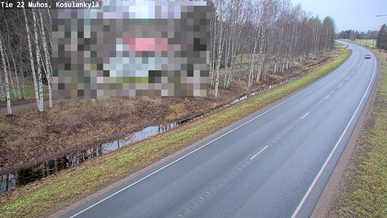 Weather Camera Image Road 22 Muhos, Kosulankylä, Muhos, Pohjois-Pohjanmaa