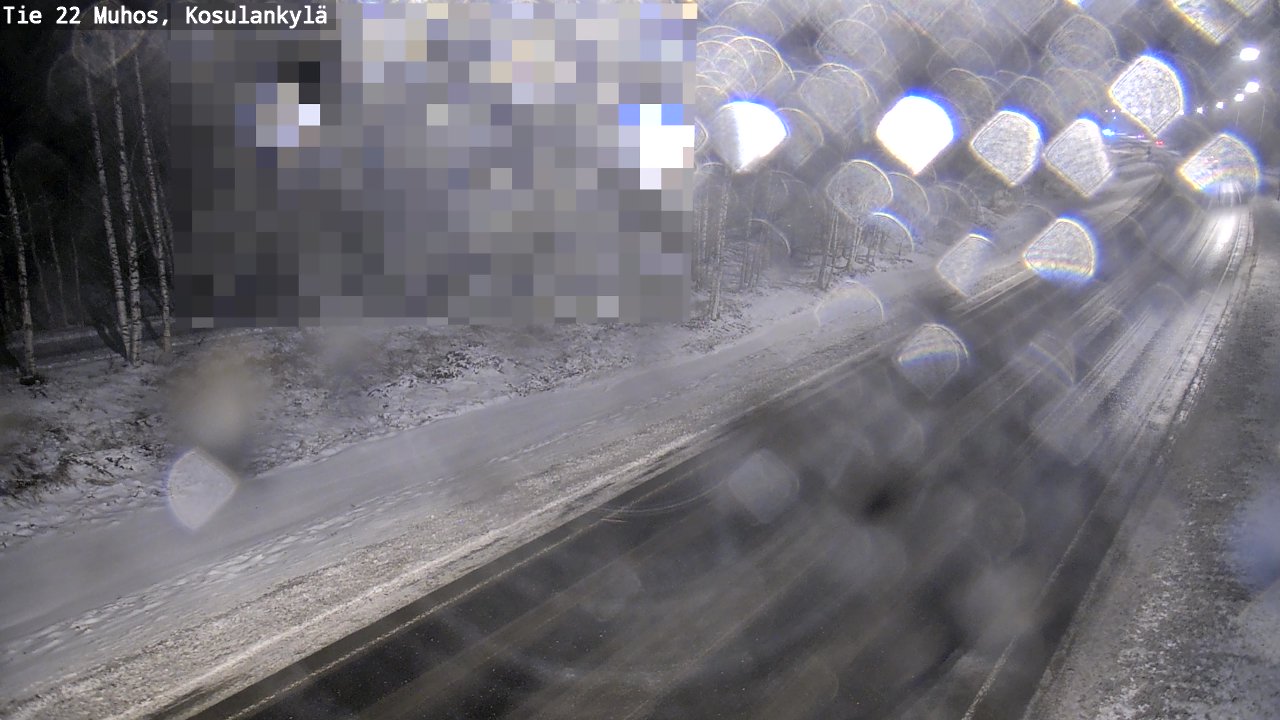 Weather Camera Image Väg 22 Muhos, Kosulankylä, Muhos, Pohjois-Pohjanmaa