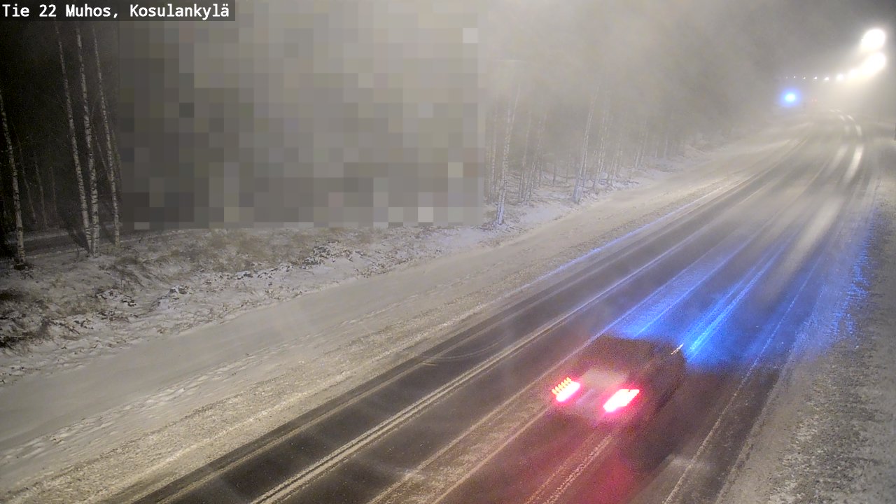 Weather Camera Image Väg 22 Muhos, Kosulankylä, Muhos, Pohjois-Pohjanmaa