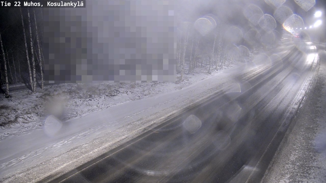 Weather Camera Image Väg 22 Muhos, Kosulankylä, Muhos, Pohjois-Pohjanmaa