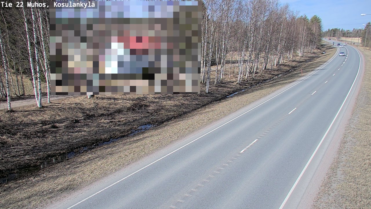 Weather Camera Image Road 22 Muhos, Kosulankylä, Muhos, Pohjois-Pohjanmaa