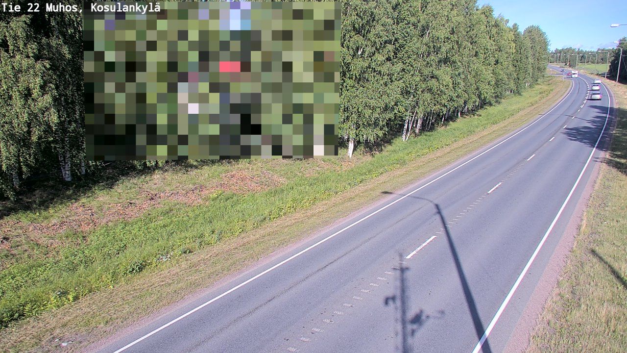 Weather Camera Image Väg 22 Muhos, Kosulankylä, Muhos, Pohjois-Pohjanmaa