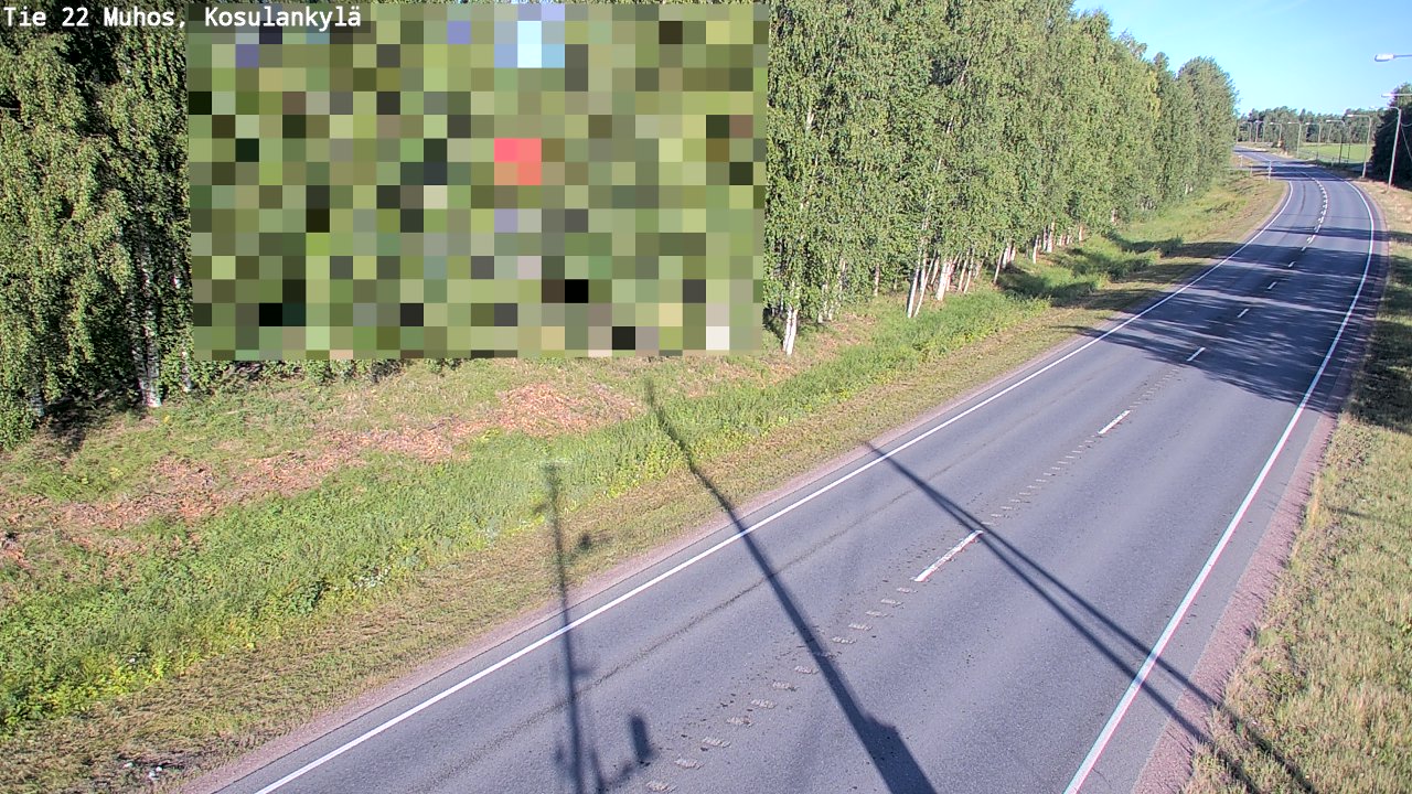 Weather Camera Image Road 22 Muhos, Kosulankylä, Muhos, Pohjois-Pohjanmaa