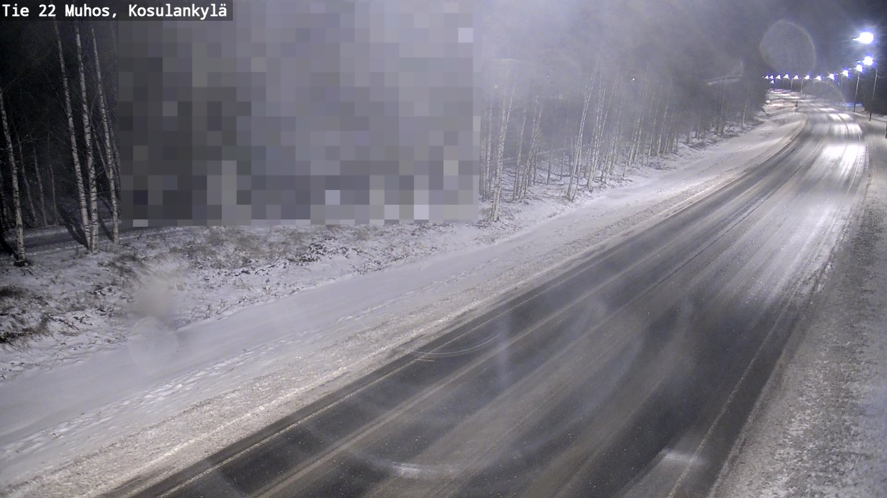 Weather Camera Image Väg 22 Muhos, Kosulankylä, Muhos, Pohjois-Pohjanmaa