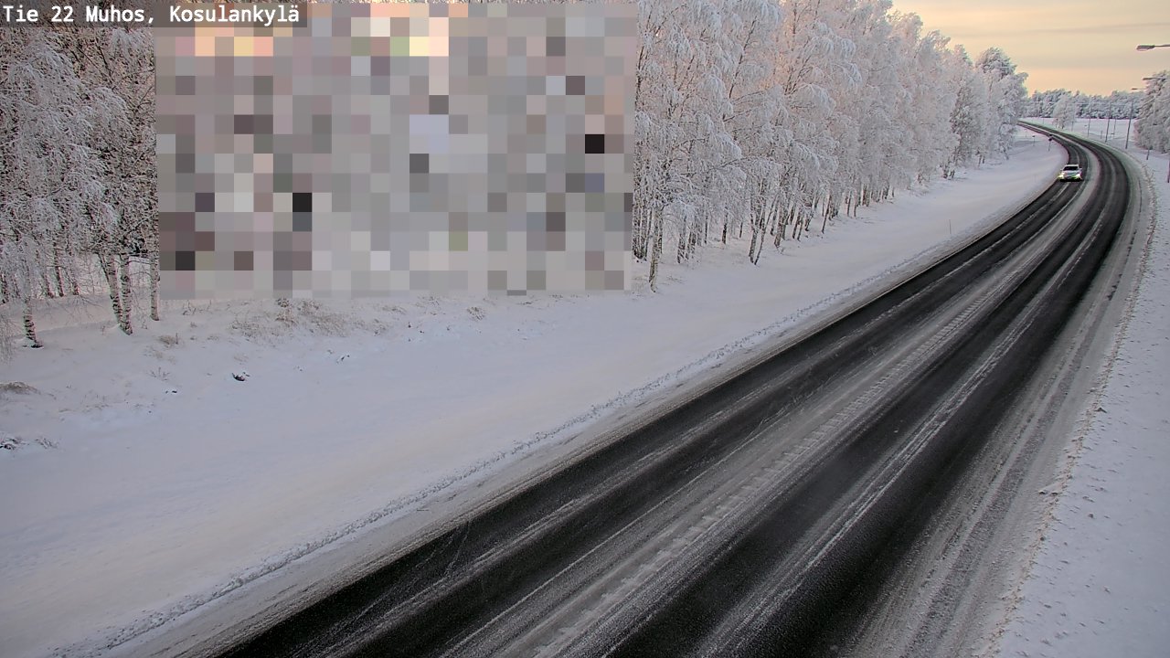 Weather Camera Image Road 22 Muhos, Kosulankylä, Muhos, Pohjois-Pohjanmaa