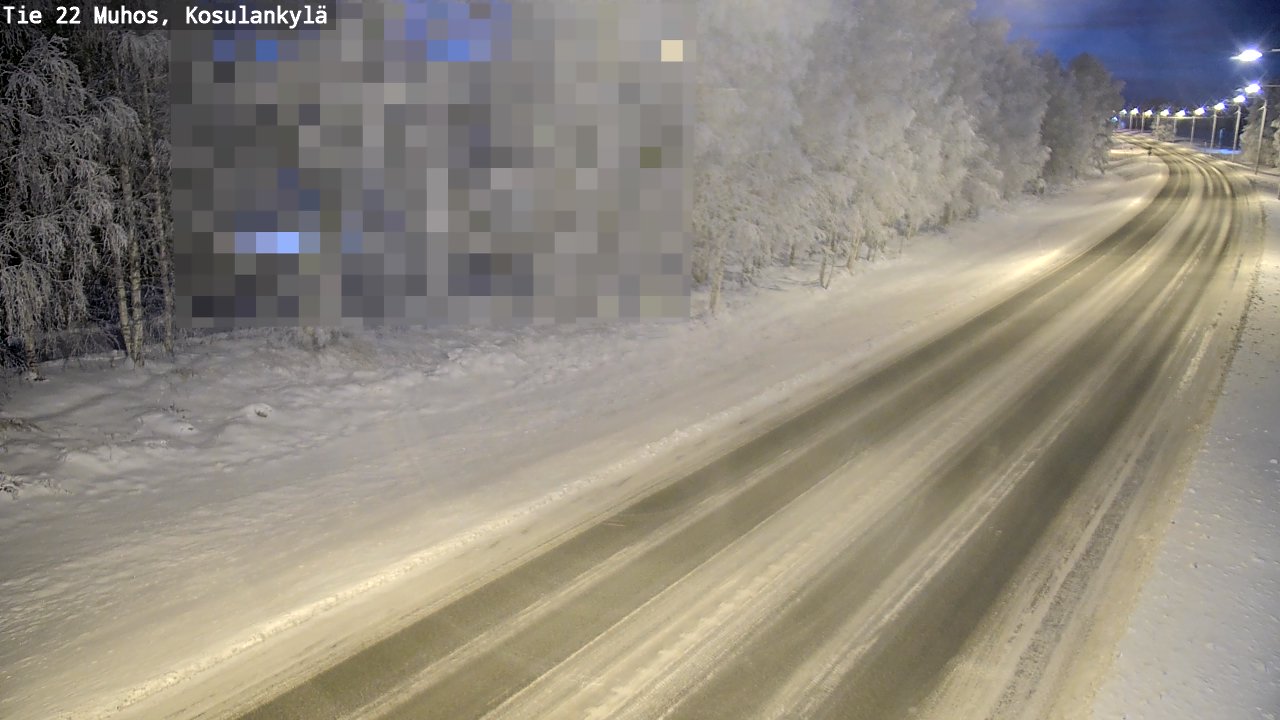 Weather Camera Image Road 22 Muhos, Kosulankylä, Muhos, Pohjois-Pohjanmaa