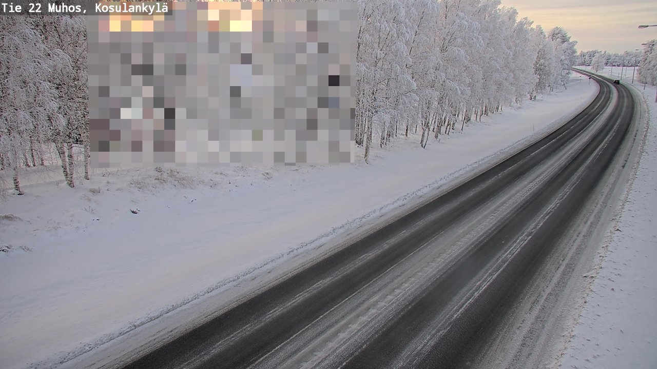 Weather Camera Image Road 22 Muhos, Kosulankylä, Muhos, Pohjois-Pohjanmaa