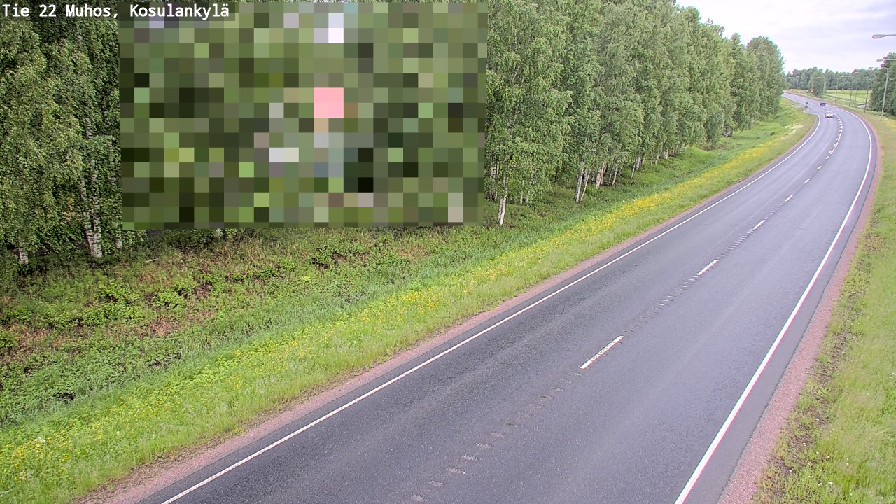 Weather Camera Image Väg 22 Muhos, Kosulankylä, Muhos, Pohjois-Pohjanmaa