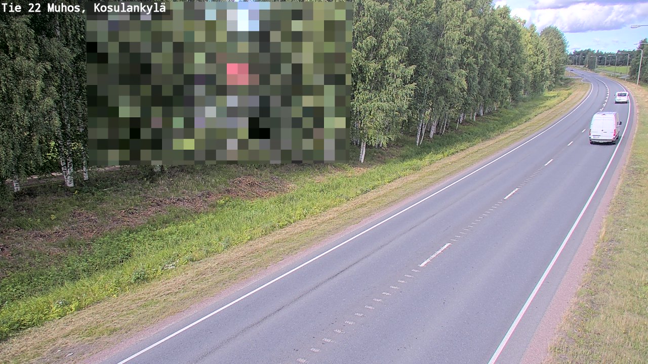 Weather Camera Image Väg 22 Muhos, Kosulankylä, Muhos, Pohjois-Pohjanmaa