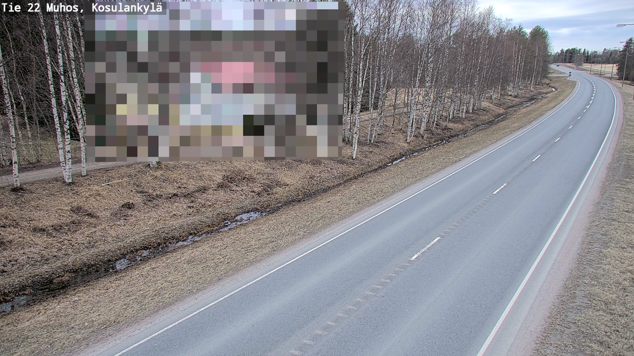 Weather Camera Image Road 22 Muhos, Kosulankylä, Muhos, Pohjois-Pohjanmaa