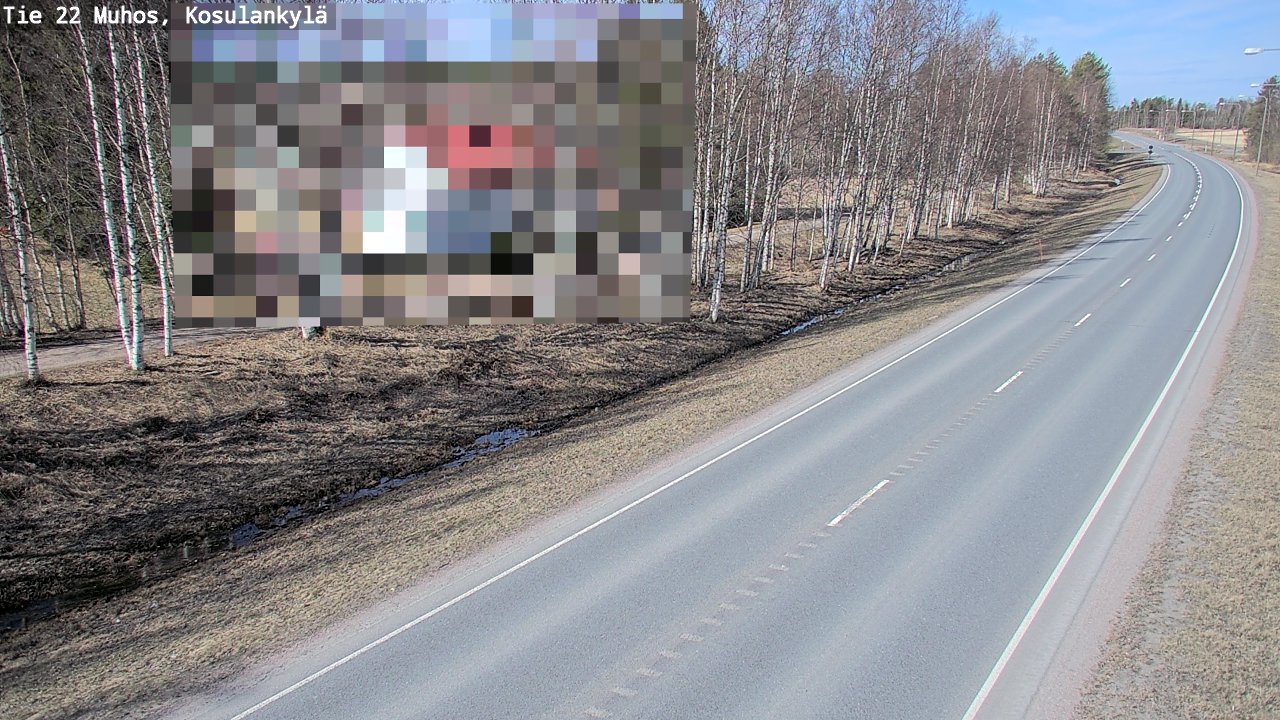 Weather Camera Image Road 22 Muhos, Kosulankylä, Muhos, Pohjois-Pohjanmaa