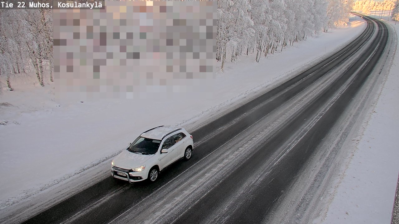 Weather Camera Image Road 22 Muhos, Kosulankylä, Muhos, Pohjois-Pohjanmaa