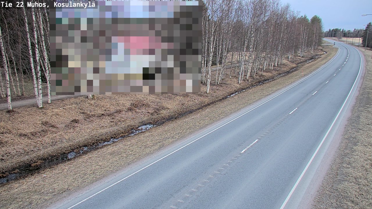 Weather Camera Image Road 22 Muhos, Kosulankylä, Muhos, Pohjois-Pohjanmaa