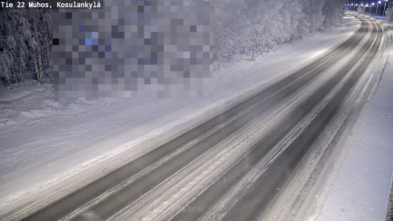 Weather Camera Image Väg 22 Muhos, Kosulankylä, Muhos, Pohjois-Pohjanmaa