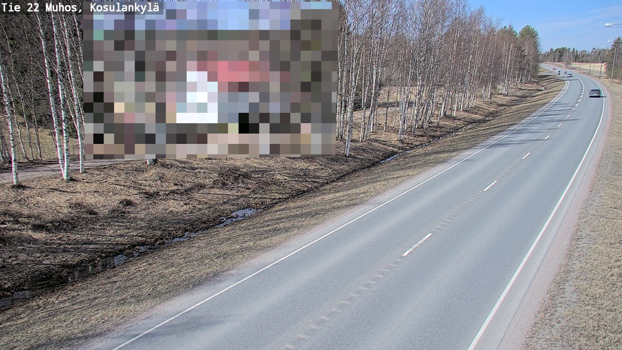 Weather Camera Image Road 22 Muhos, Kosulankylä, Muhos, Pohjois-Pohjanmaa
